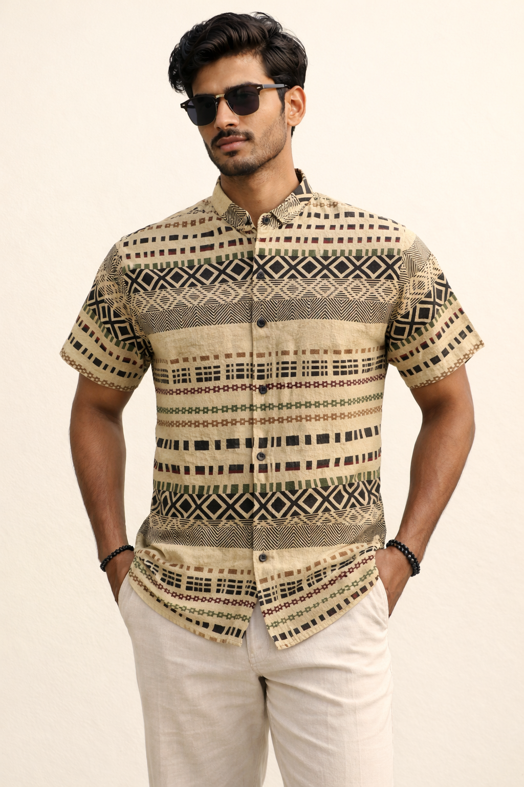 Chinese Collar _ Beige