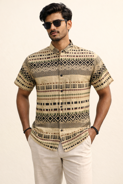Chinese Collar _ Beige