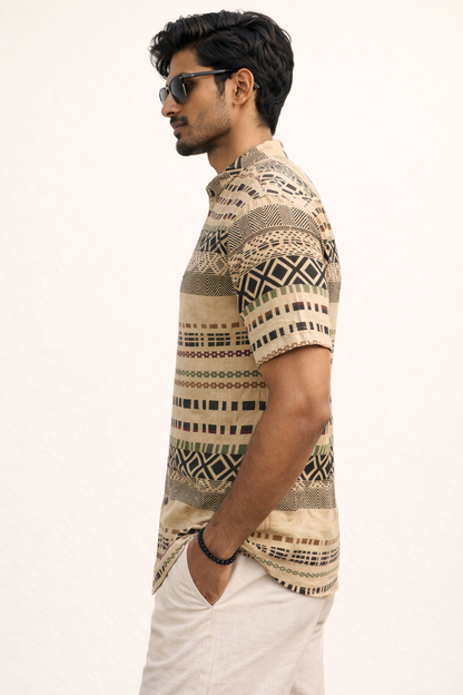 Chinese Collar _ Beige