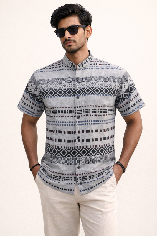 Chinese Collar _ Grey