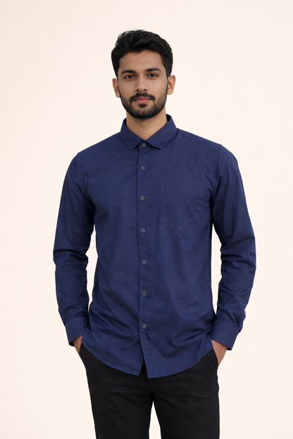 Oxford Cotton _ Navy Blue