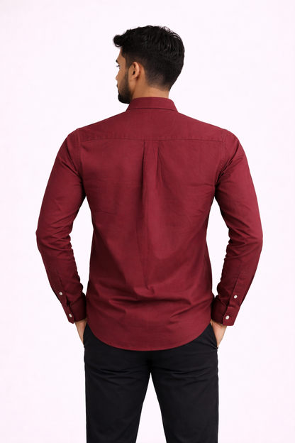 Oxford Cotton _ Maroon