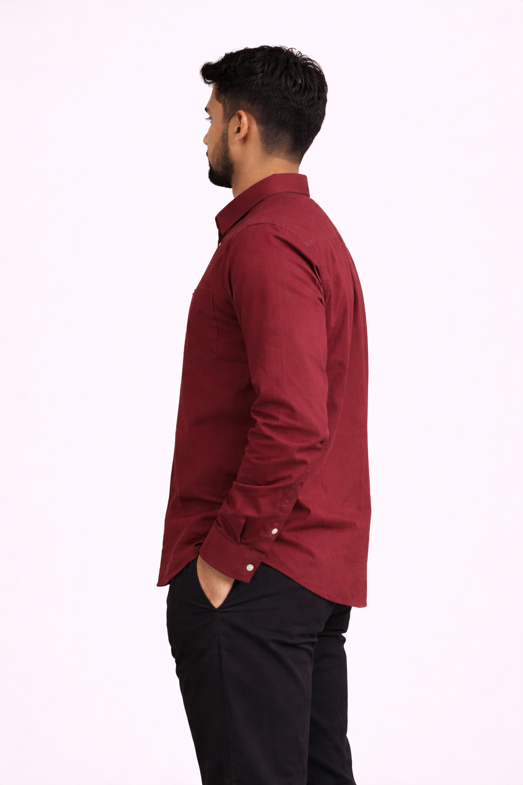 Oxford Cotton _ Maroon