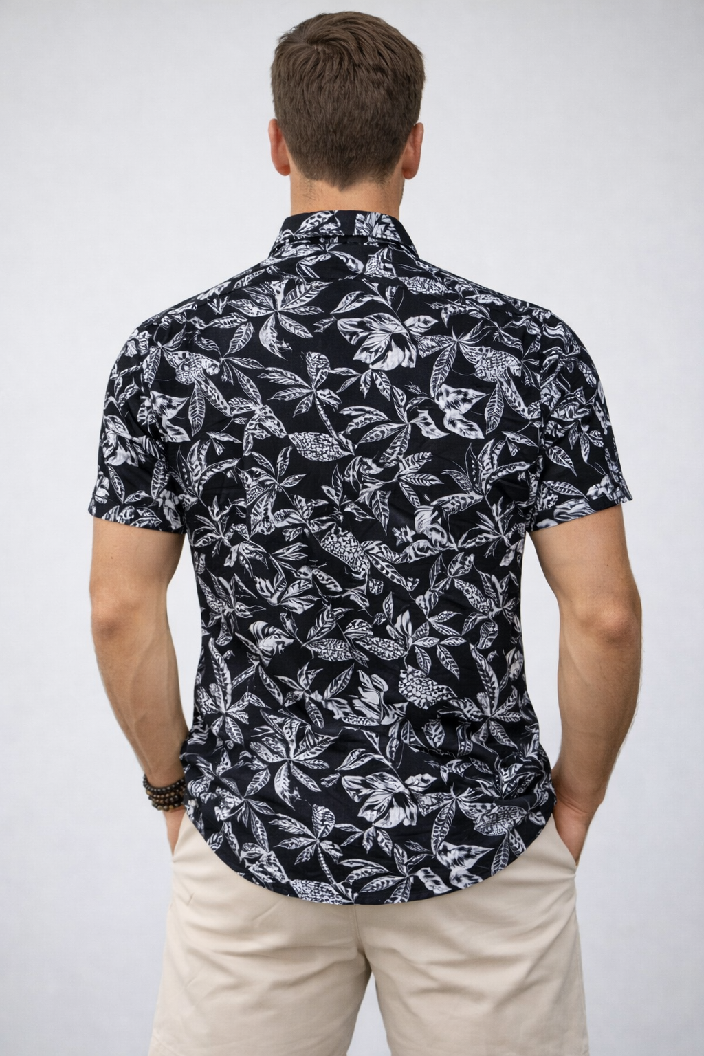 Printed Half Shirt _ Black