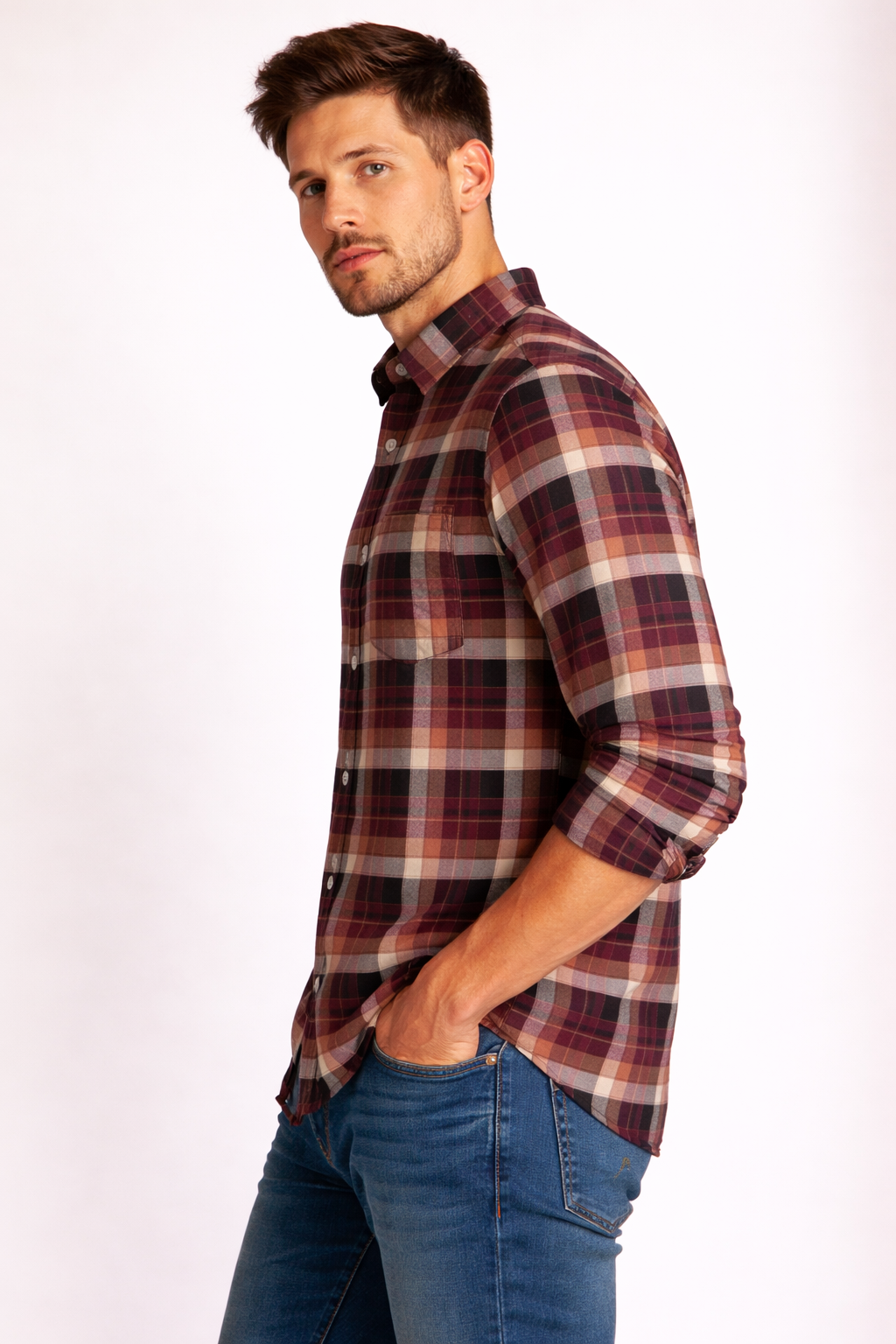 Maroon - Checkered