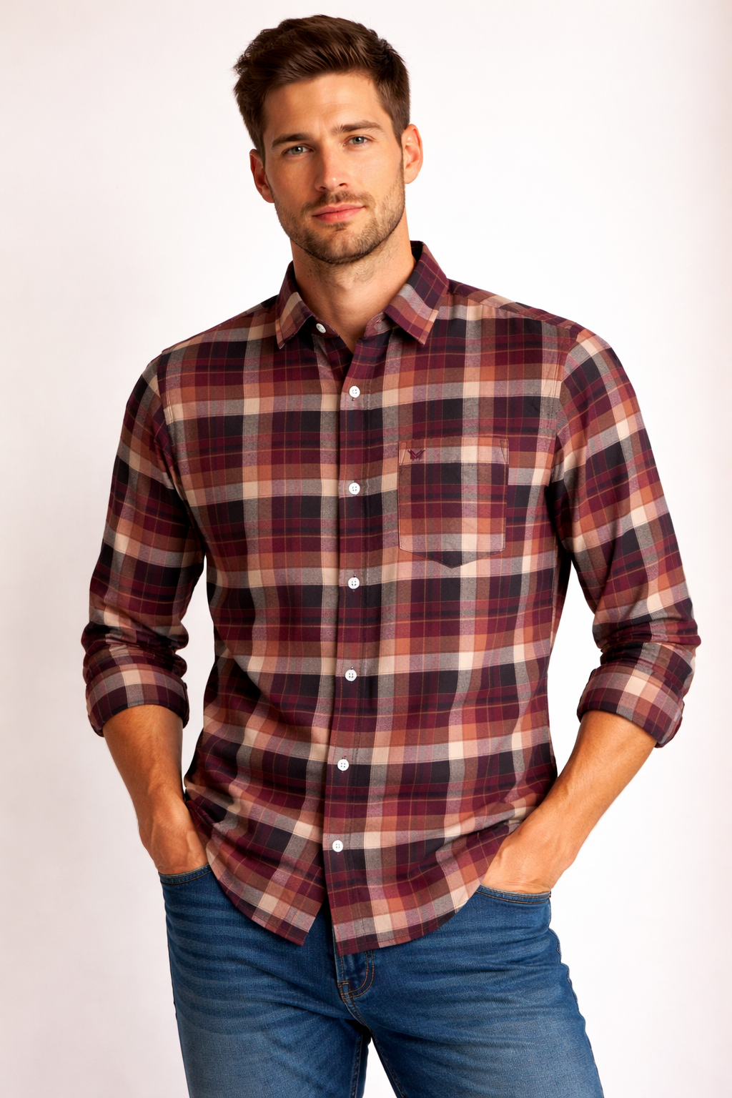 Maroon - Checkered