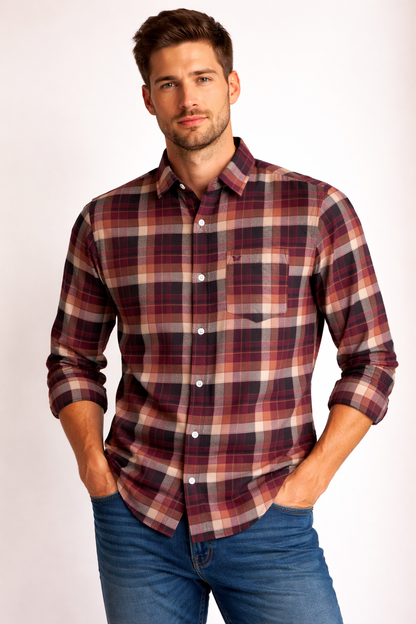 Maroon - Checkered