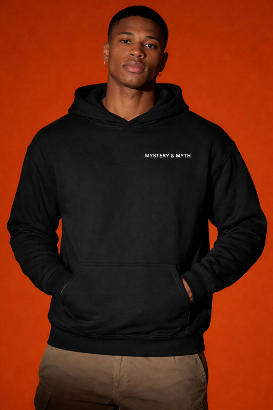 MYSTERY & MYTH 300 GSM Premium Hoodie – Black