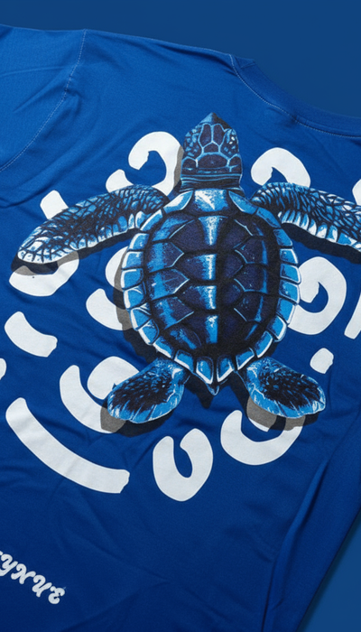 BLUE TURTLE PRINTED T-SHIRT [UNISEX]